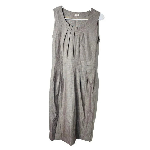 Agnona Dress Midi 42 Wool Silk Sheath Pleated Professional Classic Italian Made - Picture 1 of 15